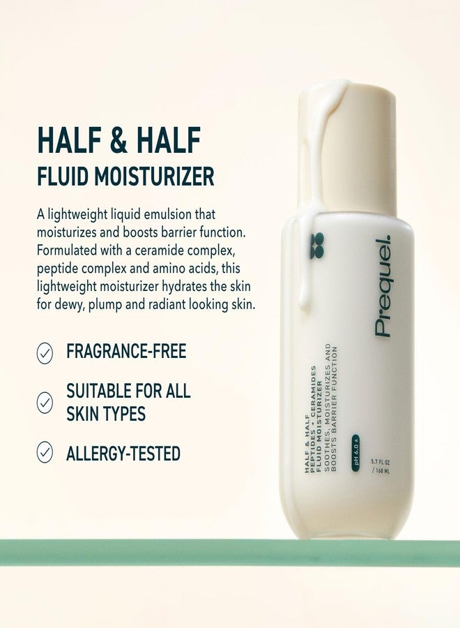 Prequel Skin Half and Half Fluid Moisturizer Face Cream. Lightweight Ceramide Peptide Lotion for All Skin Types, including Dry and Sensitive. Hydrating Facial Cream for Women and Men - Image 2
